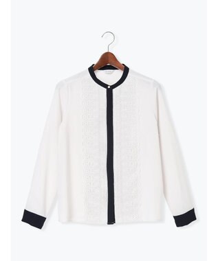 Te chichi フロントレースブラウス グレー