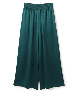 uncrave アセテートヴィンテージサテン ワイドパンツ ダークグリーン