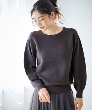 ANY 【洗濯機可能/8色展開】ハッピーカラーニット チャコール