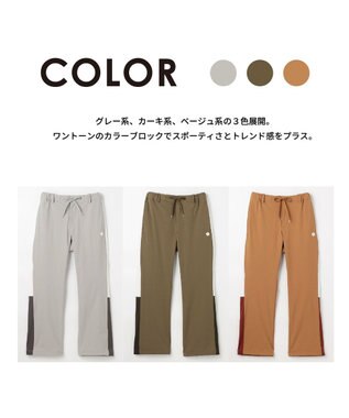 PW CIRCULUS 【MEN】サイドラインストレートワイドパンツ ゴルフ ベージュ系