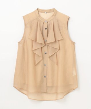GRACE CONTINENTAL シアーボウタイノースリーブ ベージュ