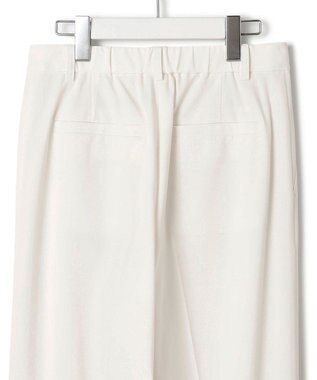 23区 【洗える】ポリエステルレーヨン ラップディテール パンツ アイボリー系