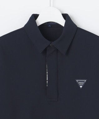 23区GOLF 【MEN】【吸水速乾・UVケア】ライトダンボール半袖シャツ 伸縮性に優れた高機能シャツ ネイビー系