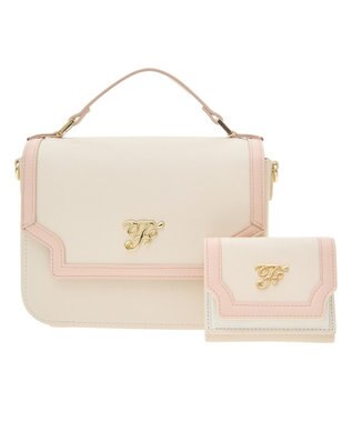 Maison de FLEUR バイカラーバッグ・ウォレットセット Pink