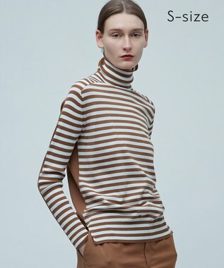 BEIGE， 【CLUEL 10月号掲載・S-size】LA MONNAIE / タートルニット Camel Off Border