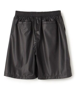 UNFILO MENS レザーライク ショートパンツ [24年春夏商品] クロ