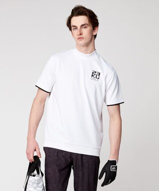 23区GOLF 【MEN】【吸水速乾・UVケア】ベア天竺 モックネックシャツ 適度な厚さで1枚で決まる ホワイト系