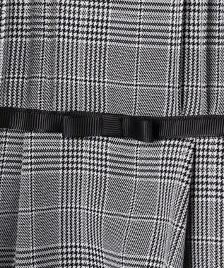 ANY KIDS 襟付き リボン 長袖ワンピース グレンチェック