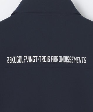 23区GOLF 【MEN】【吸水速乾・UVケア】ライトダンボール半袖シャツ 伸縮性に優れた高機能シャツ ネイビー系