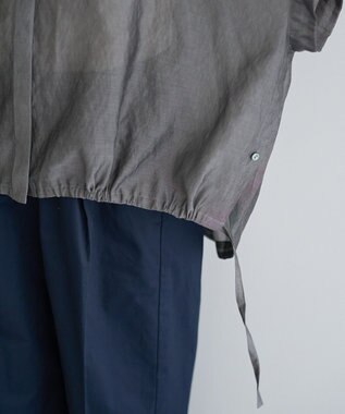 YECCA VECCA サイドスリットドロストシャツ Gray