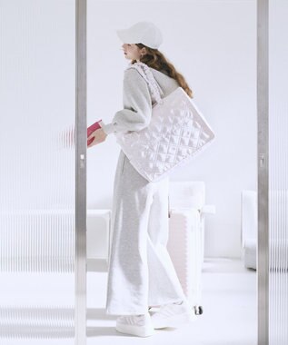 Maison de FLEUR ギャザーハンドルキルティングキャリーオンバッグ