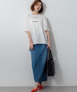 23区 【先行予約】la maree オーバーサイズ ロゴ Tシャツ ホワイト系