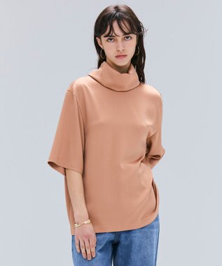 【洗える・Precious 11月号掲載】LLOYD / ハンマーサテンロールカラー半袖ブラウス