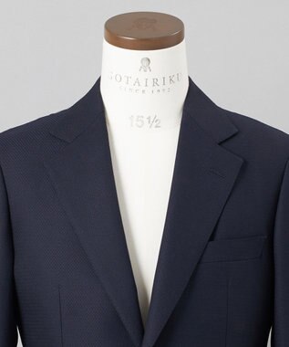 GOTAIRIKU 【御幸毛織】ドライスピナーツイルストレッチスーツ_ネイビー格子 ネイビー系8