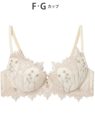 AMPHI ブラジャー 谷間メイク カップ上辺が浮きにくい Gカップまで対応 大きいサイズ 【Glama-Rich グラマリッチ ボリュームUPタイプ】 ブラ BYJ306 アンフィ／ワコール