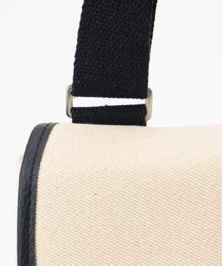 J.PRESS MEN レザーコンビショルダーバッグ アイボリー系