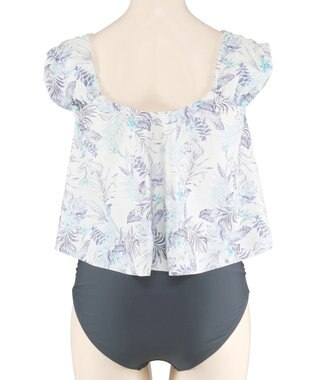 San-ai Resort（三愛水着楽園） プリントワンピ見えビキニ　9M・11L　【San-ai Resort（サンアイリゾート）】 ブルー