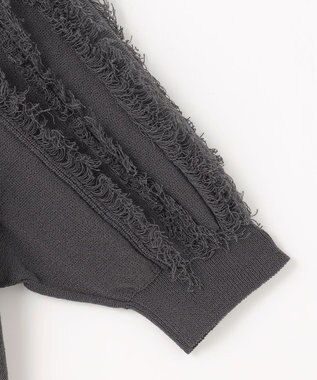 自由区 【カトリエムブーケ】Motif a franges フリンジディティールプルオーバー チャコール