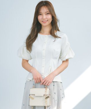 組曲 S 【美人LABコラボ】ビューティーファンクションジャージー パールコルセットトップス アイボリー系