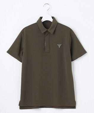 23区GOLF 【MEN】【吸水速乾・UVケア】ライトダンボール半袖シャツ 伸縮性に優れた高機能シャツ カーキ系