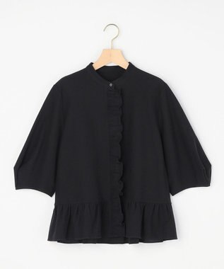 組曲 S 【先行予約・WEB限定】ツイルジャージーフリル カットソー ブラック系