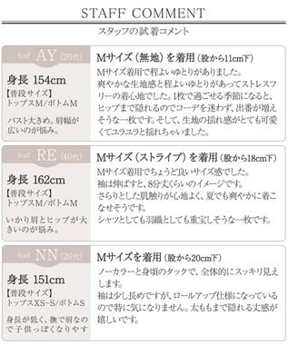 Tiaclasse L 【新色追加】バンドカラーシャツチュニックブラウス オフホワイトストライプ