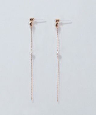 Phoebe 【金属アレルギー対応】ルミナスパールロングセラミックピアス　シャンパンゴールド シャンパンゴールド