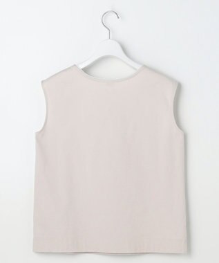 J.PRESS LADIES S スムースジャージー ノースリーブ カットソー グレージュ系