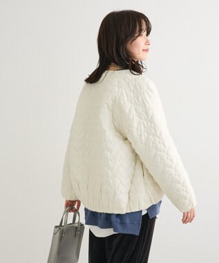 Green Parks ・ｓｗｉｎｇ　ｂｙ　ハートキルトコクーンブルゾン Ivory