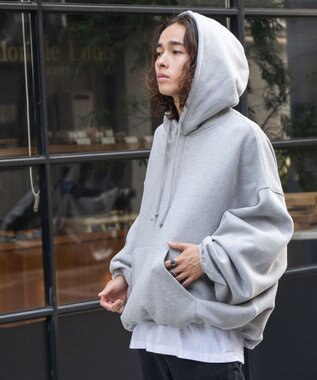 WEGO スーパーBIGバルーンパーカー 杢グレー