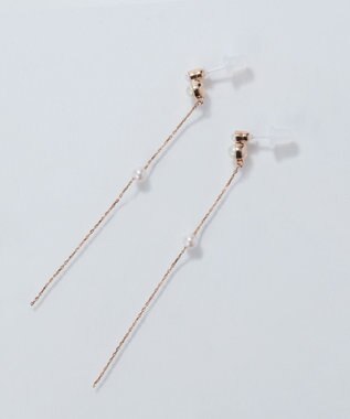 Phoebe 【金属アレルギー対応】ルミナスパールロングセラミックピアス　シャンパンゴールド シャンパンゴールド