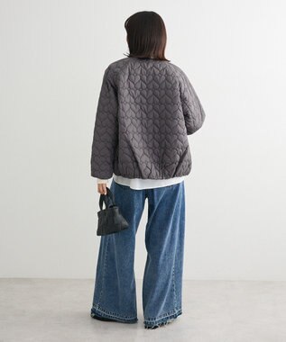 Green Parks ・ｓｗｉｎｇ　ｂｙ　ハートキルトコクーンブルゾン Charcoal Gray