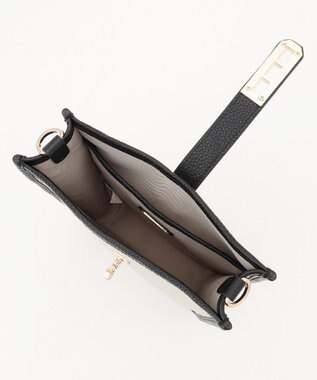 LA BAGAGERIE スクエアレザーミニショルダーバッグ アイボリー