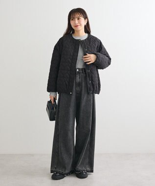 Green Parks ・ｓｗｉｎｇ　ｂｙ　ハートキルトコクーンブルゾン Black