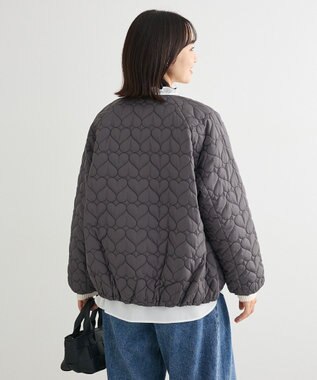 Green Parks ・ｓｗｉｎｇ　ｂｙ　ハートキルトコクーンブルゾン Charcoal Gray