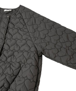 Green Parks ・ｓｗｉｎｇ　ｂｙ　ハートキルトコクーンブルゾン Charcoal Gray