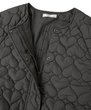 Green Parks ・ｓｗｉｎｇ　ｂｙ　ハートキルトコクーンブルゾン Charcoal Gray