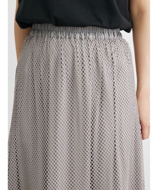 Green Parks ・ＥＬＥＮＣＡＲＥ　ＤＵＥ　メッシュギャザースカート Gray
