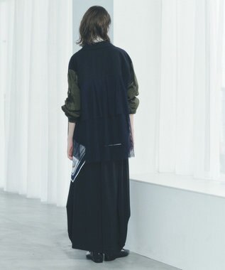 YECCA VECCA 異素材MIXテーラードジャケット Navy