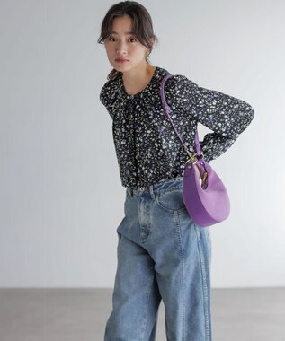 組曲 S プティフラワープリント ブラウス ブラック系5