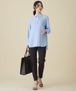 自由区 コットンサテンテーパード パンツ ［新色］ダークブラウン系