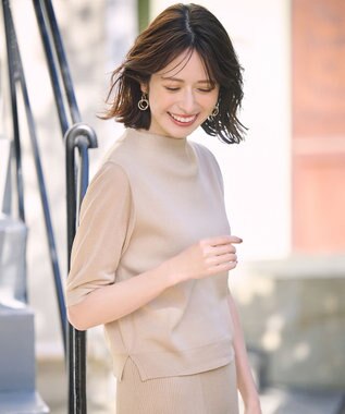 ANY SIS 【好印象企画】ニット セットアップ ベージュ