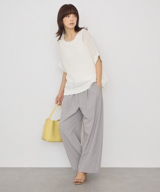 AMERICAN HOLIC 透かし畦ルーズニット Ivory