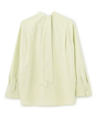 BEIGE， 【洗える】CLOVER / コットンバックボウタイブラウス Sage