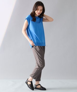 ANY 【UVケア/接触冷感/ウエストゴム】イージーケア美脚パンツⅡ モカ