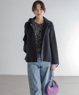 組曲 S プティフラワープリント ブラウス ブラック系5