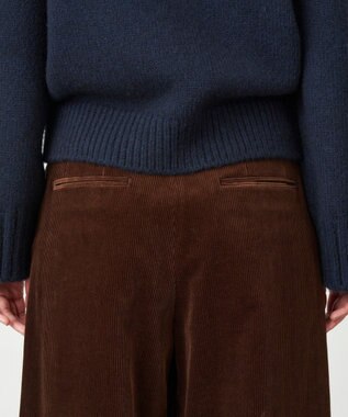 ATON SUVIN CORDUROY | タックワイドパンツ BROWN