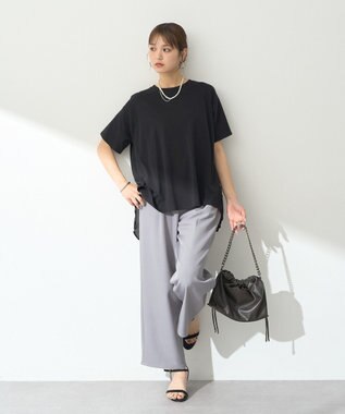 earth music&ecology バックプリーツドッキングチュニック Black