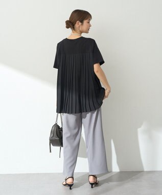 earth music&ecology バックプリーツドッキングチュニック Black