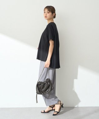 earth music&ecology バックプリーツドッキングチュニック Black